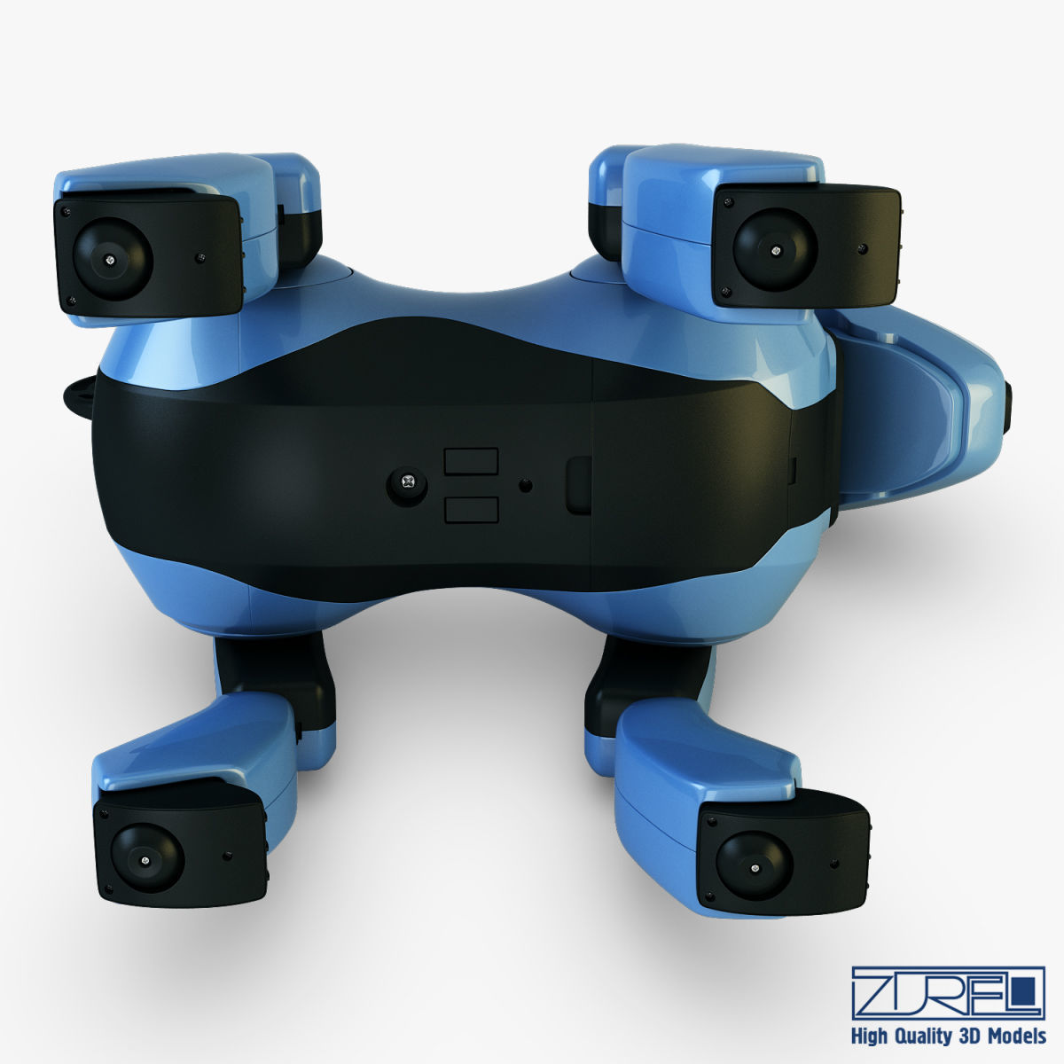 Genibo Robot Dog blue 3D model_19