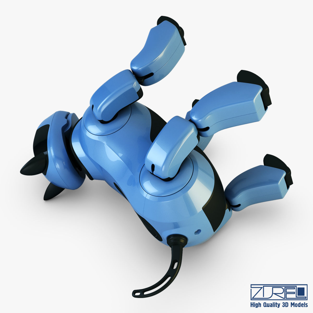 Genibo Robot Dog blue 3D model_17