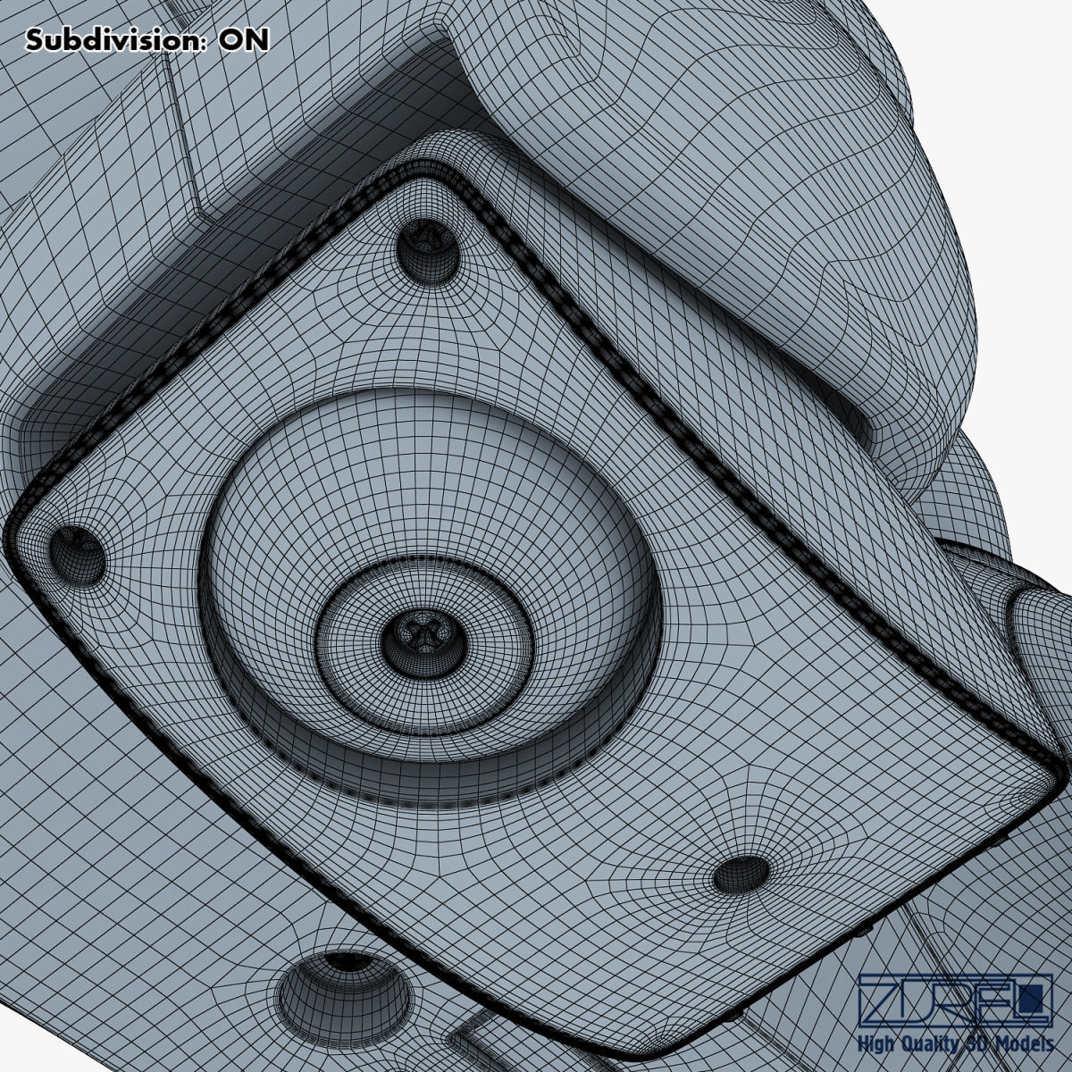 Genibo Robot Dog blue 3D model_44