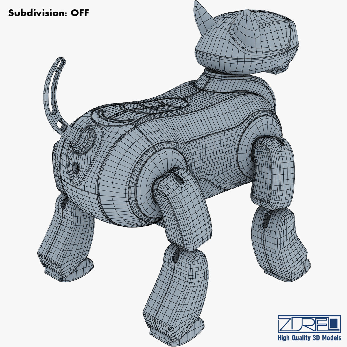 Genibo Robot Dog blue 3D model_25