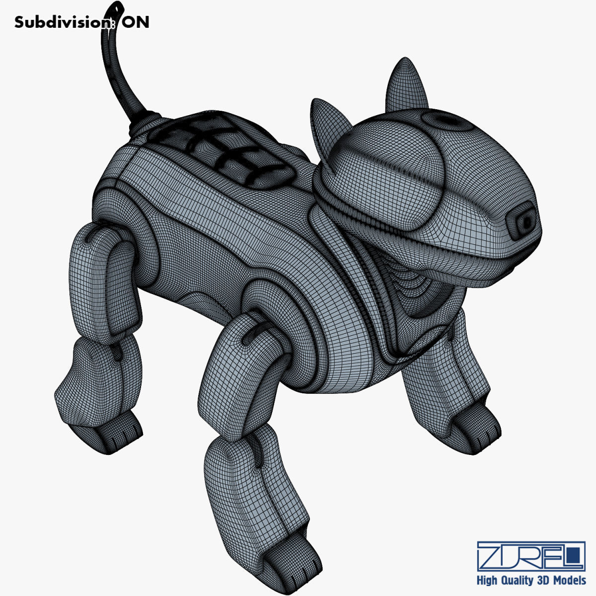 Genibo Robot Dog blue 3D model_26