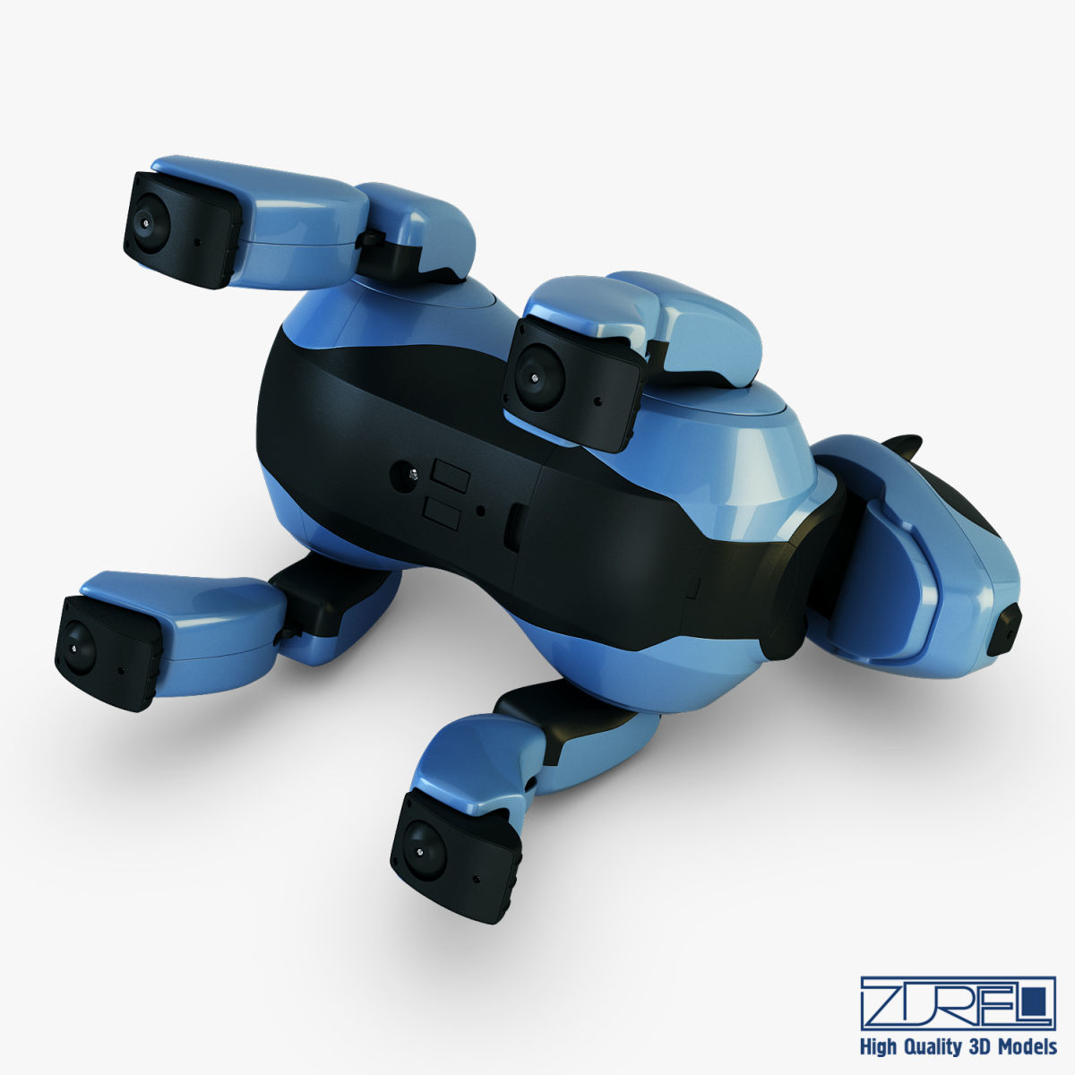 Genibo Robot Dog blue 3D model_18