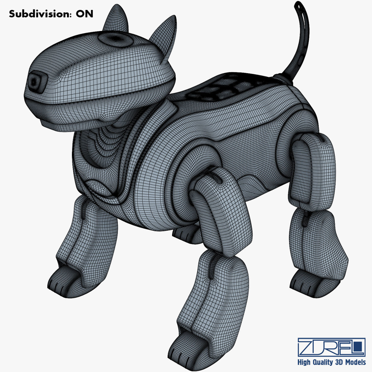 Genibo Robot Dog blue 3D model_22