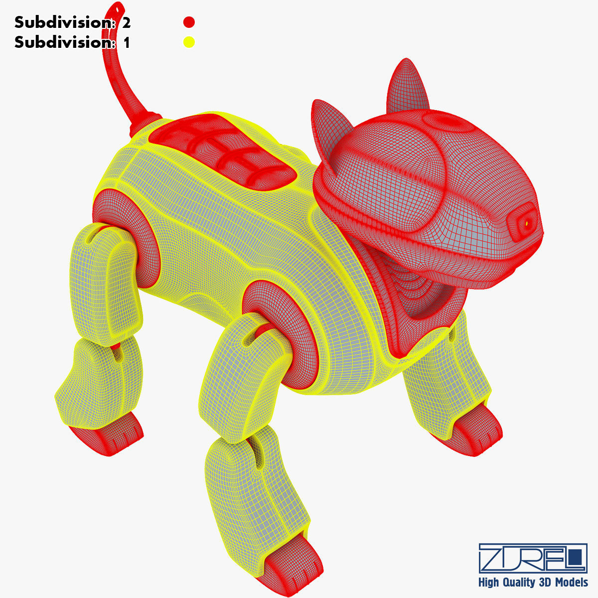 Genibo Robot Dog blue 3D model_46