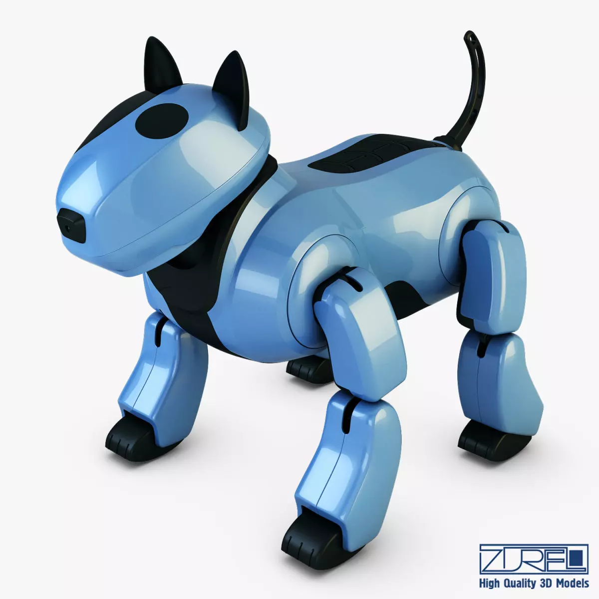 Genibo Robot Dog blue 3D model_0