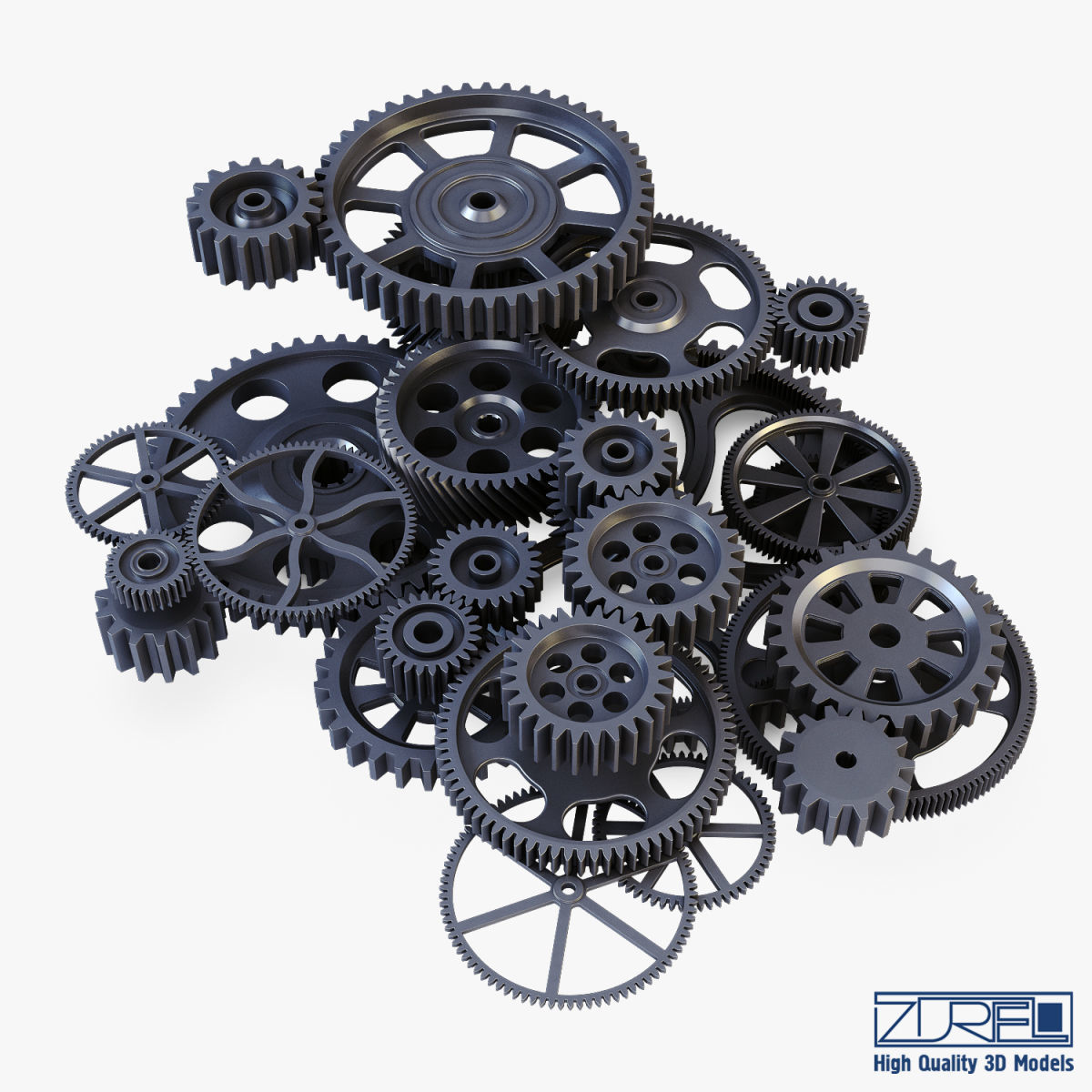 Gear mechanism v 2 3D model_14