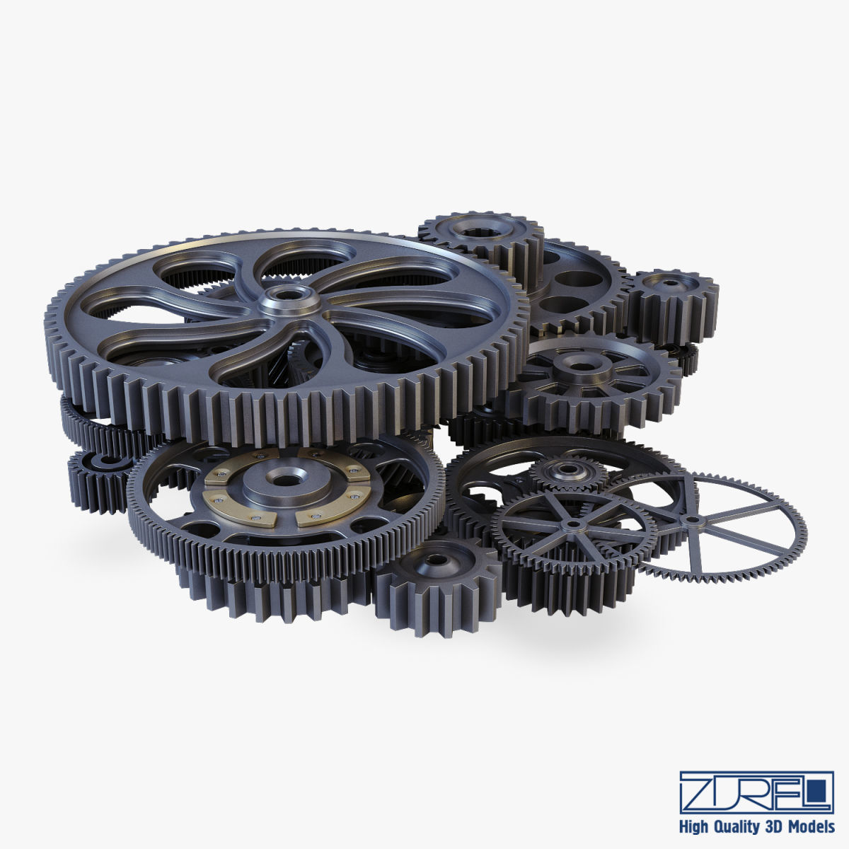 Gear mechanism v 2 3D model_13