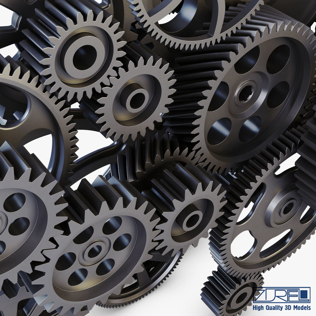 Gear mechanism v 2 3D model_23