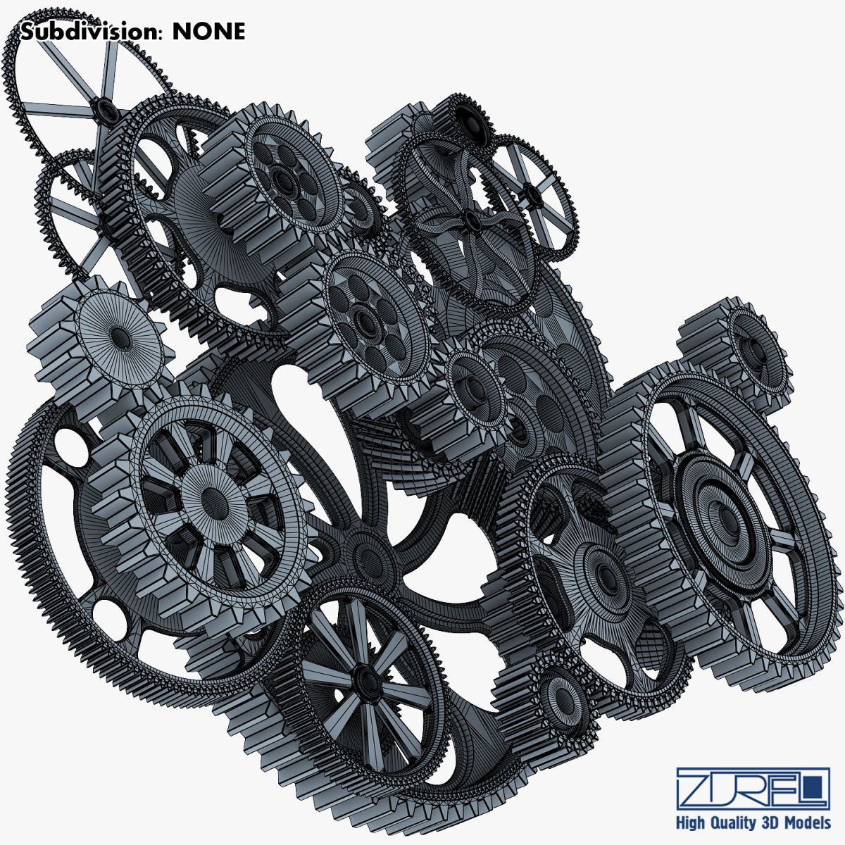 Gear mechanism v 2 3D model_32