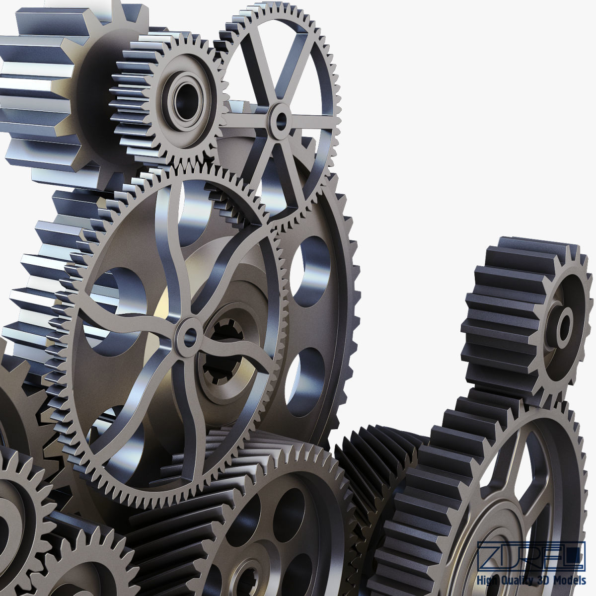 Gear mechanism v 2 3D model_22