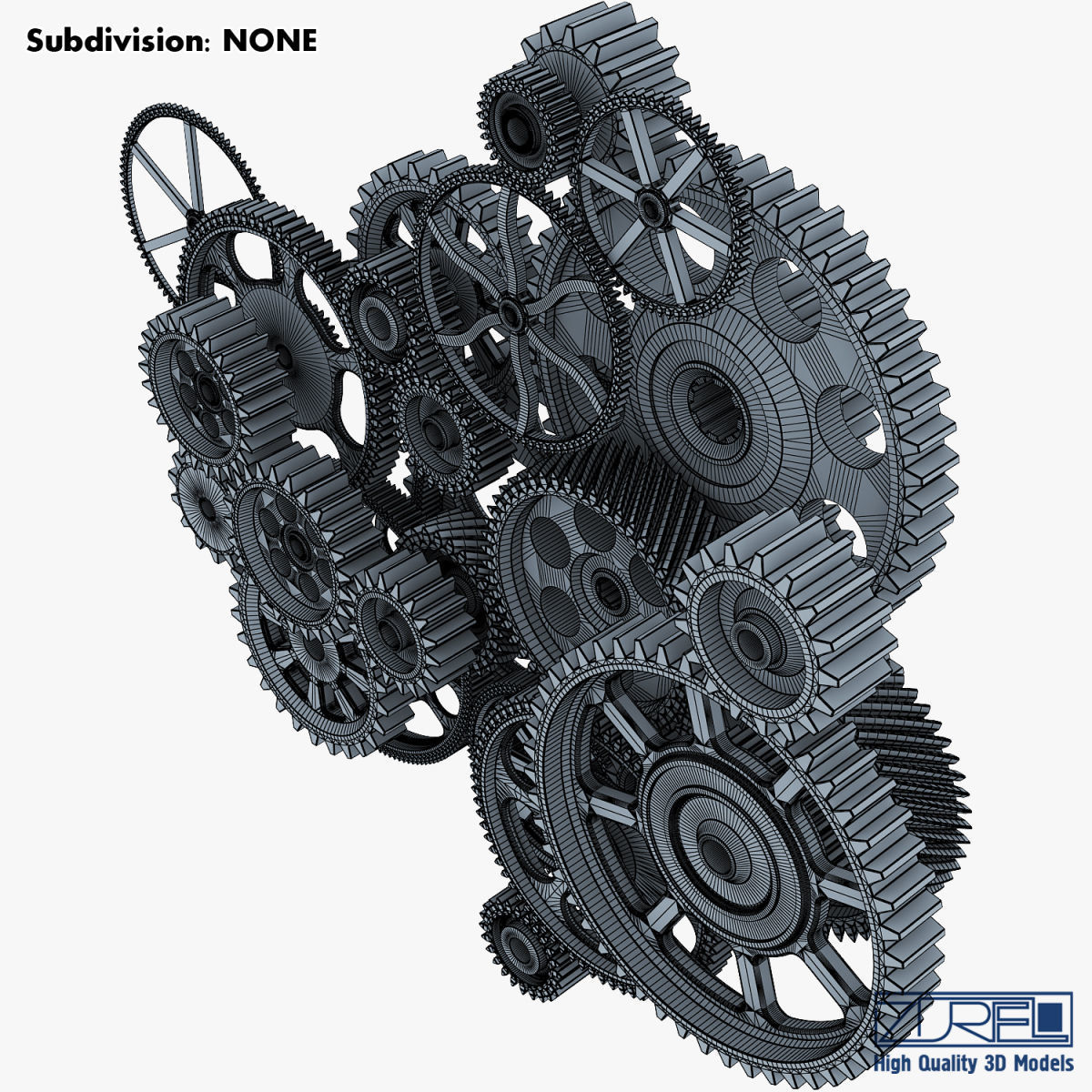 Gear mechanism v 2 3D model_30