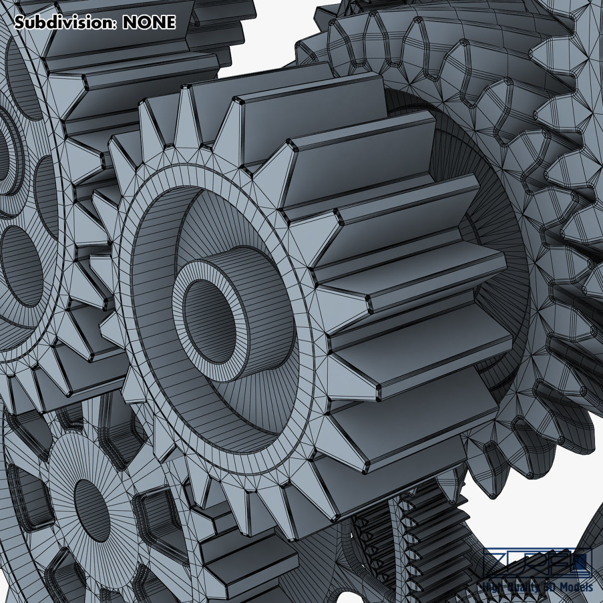 Gear mechanism v 2 3D model_48