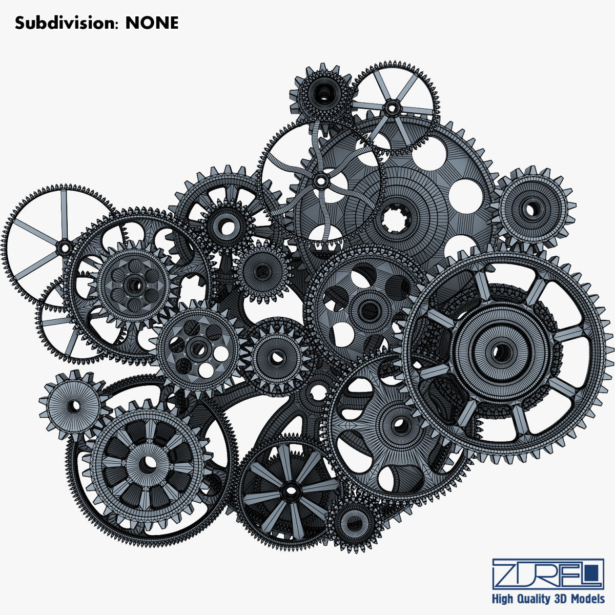 Gear mechanism v 2 3D model_36
