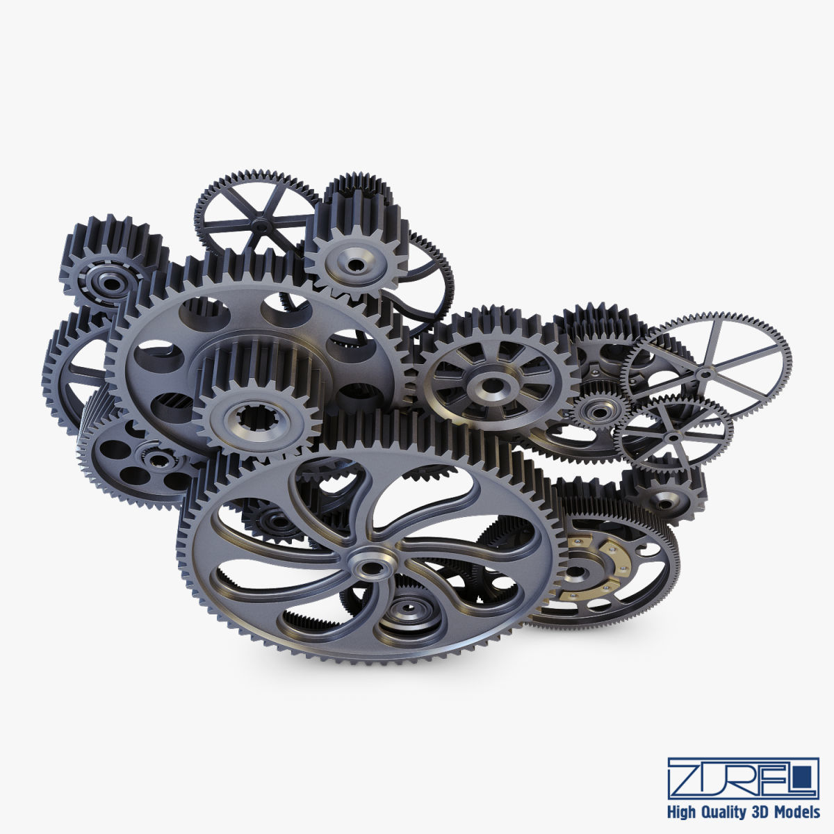 Gear mechanism v 2 3D model_8