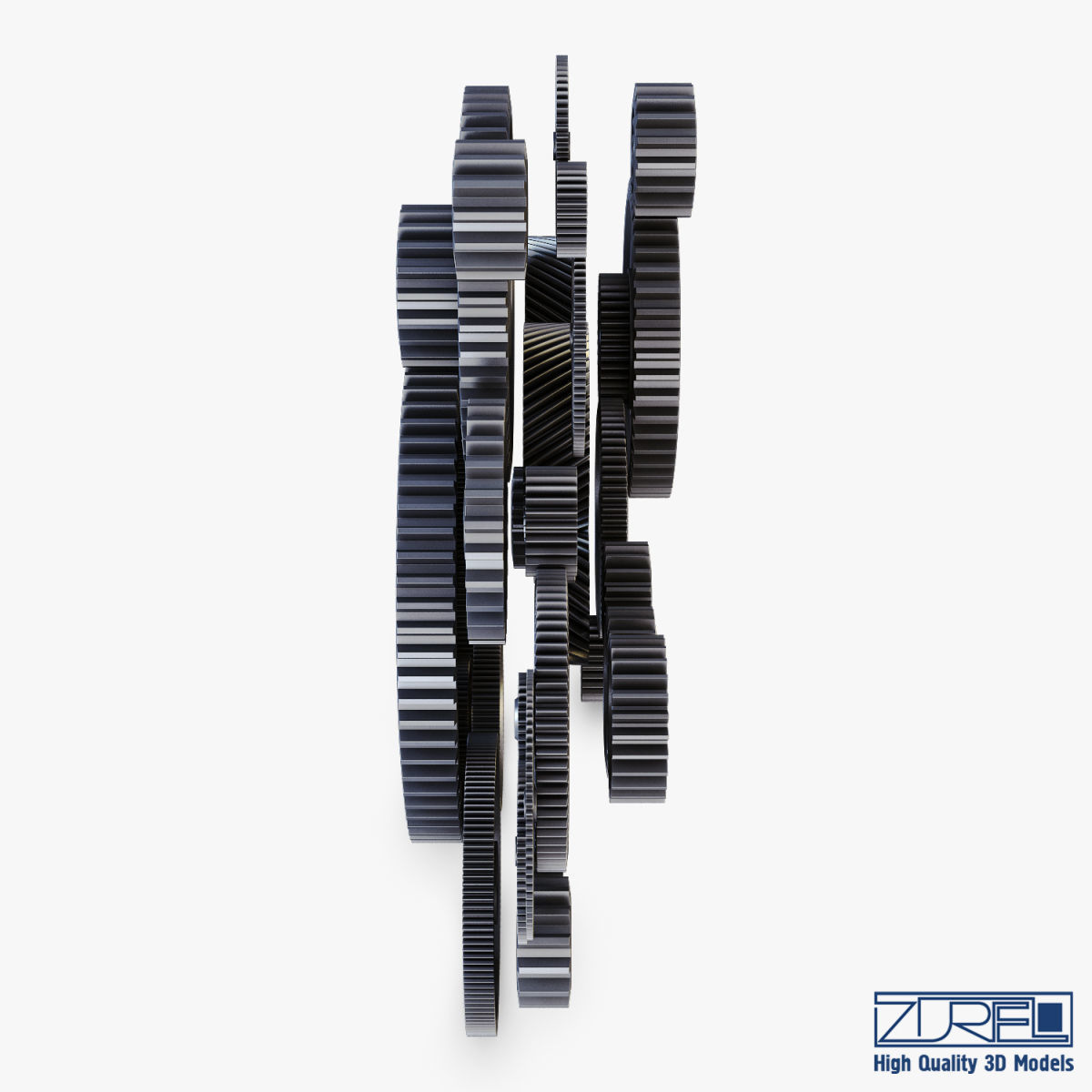 Gear mechanism v 2 3D model_9