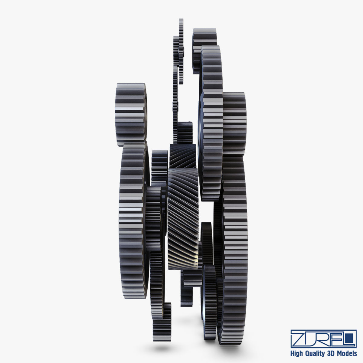 Gear mechanism v 2 3D model_10