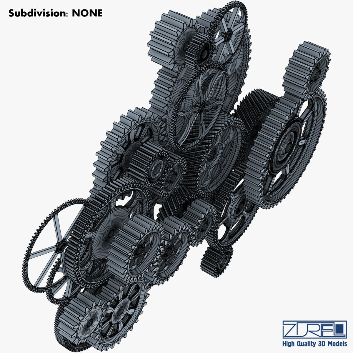 Gear mechanism v 2 3D model_38