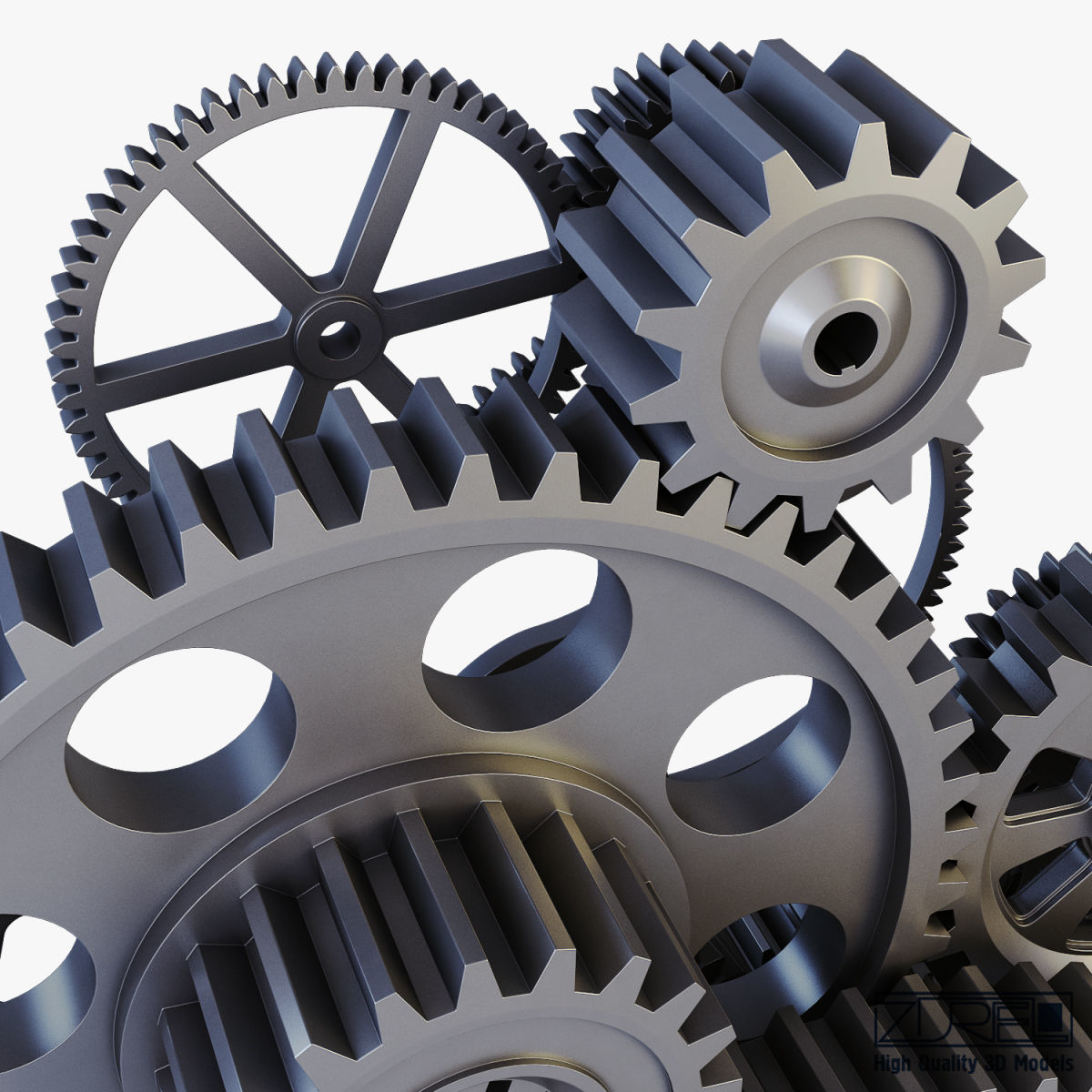 Gear mechanism v 2 3D model_16