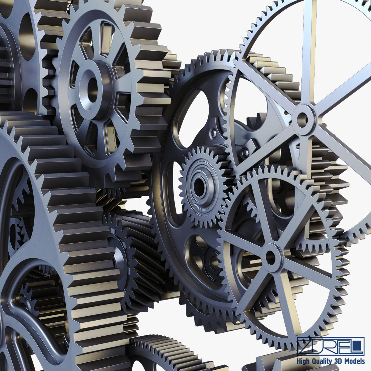Gear mechanism v 2 3D model_20