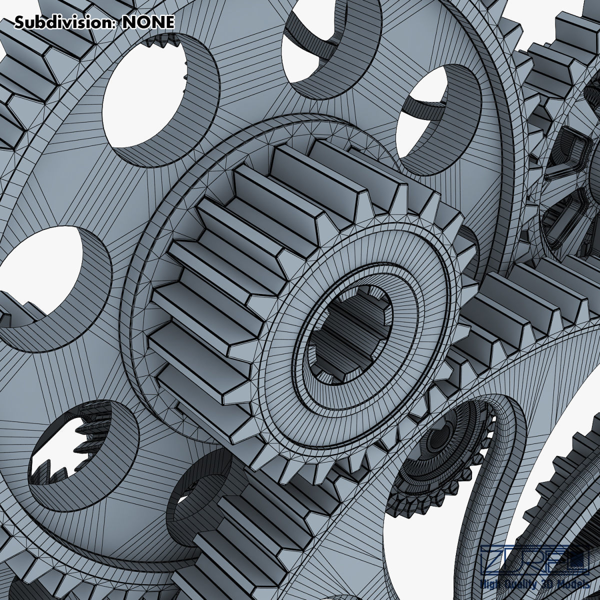 Gear mechanism v 2 3D model_40