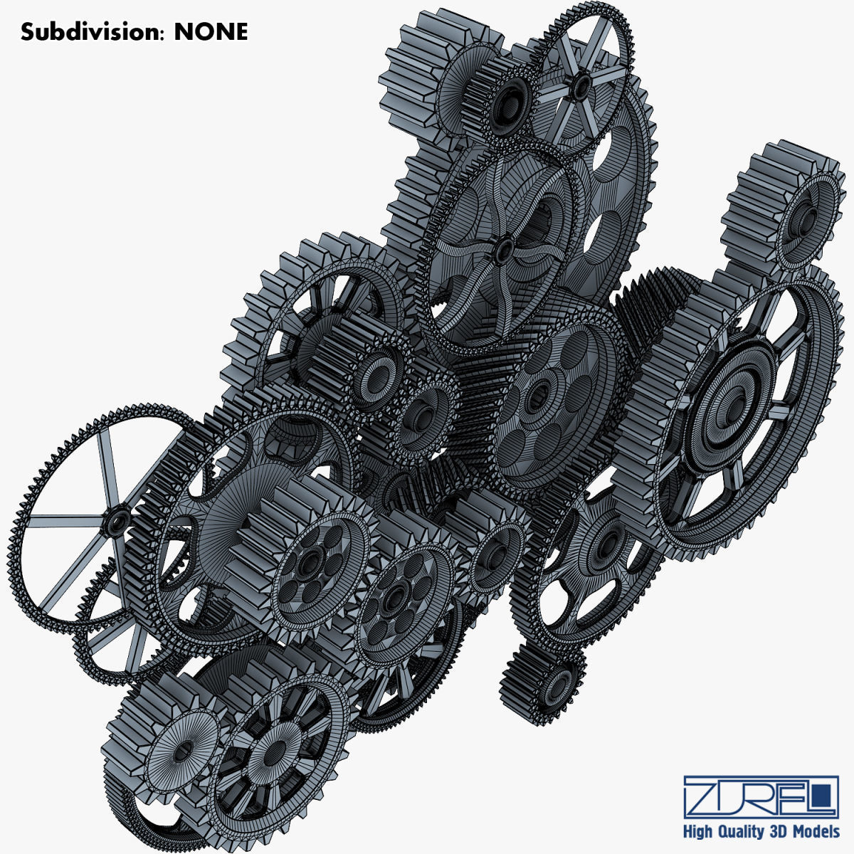 Gear mechanism v 2 3D model_28