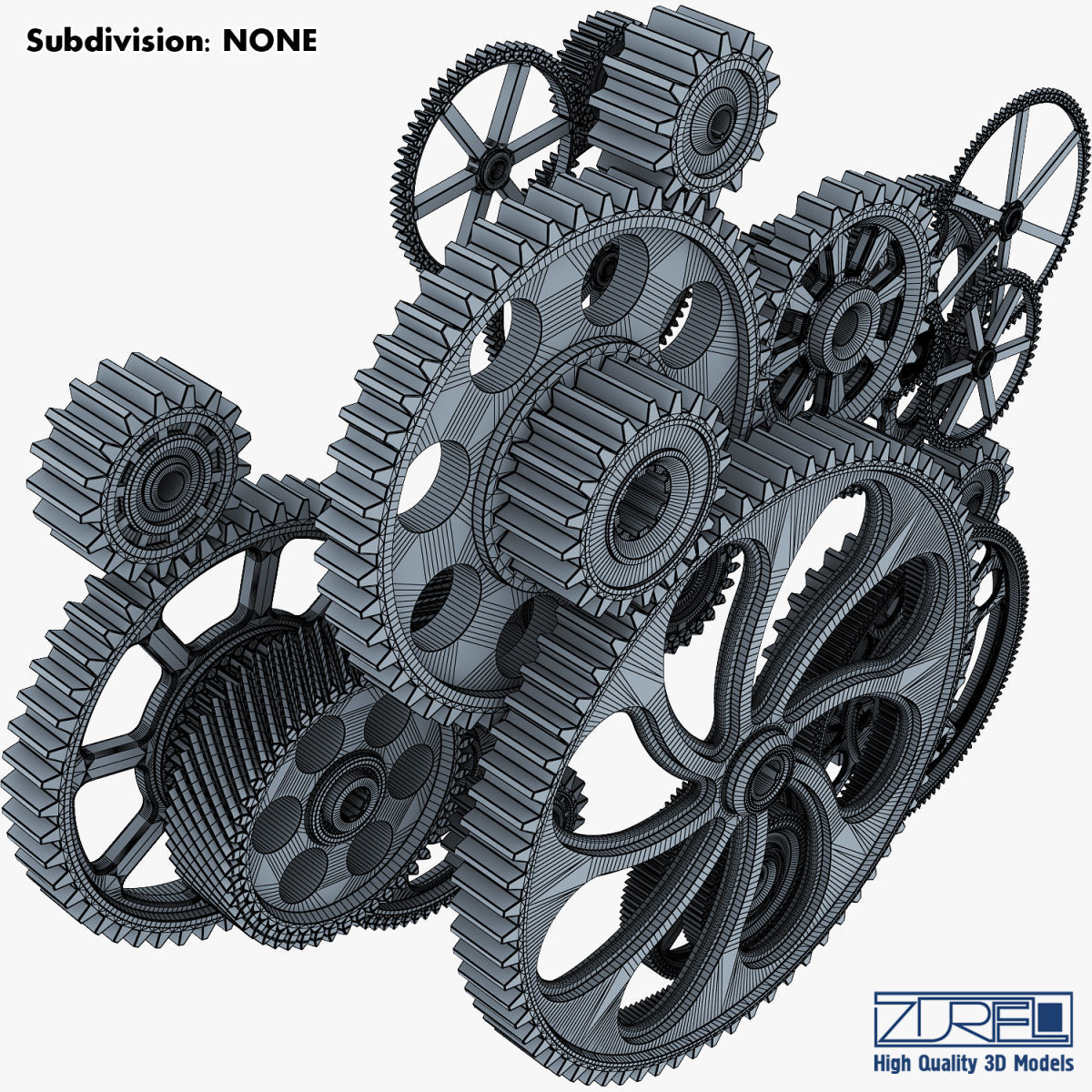 Gear mechanism v 2 3D model_27