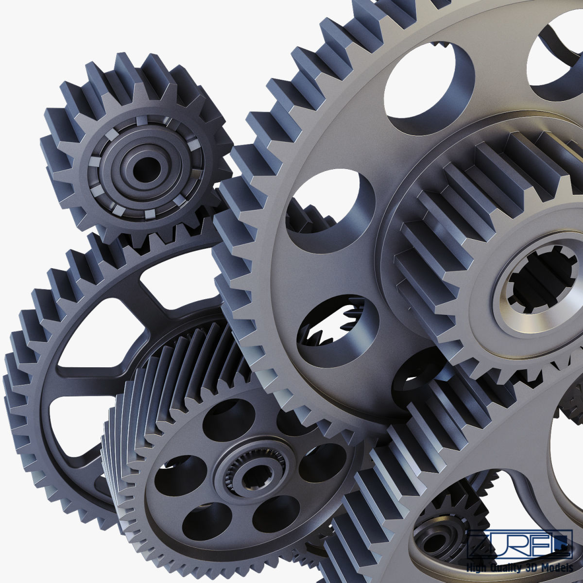 Gear mechanism v 2 3D model_17