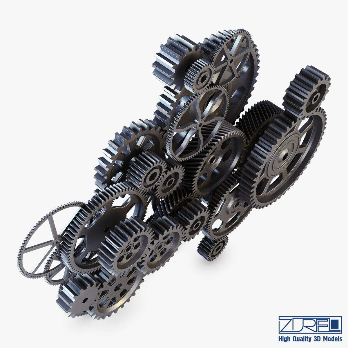 Gear mechanism v 2 3D model_7