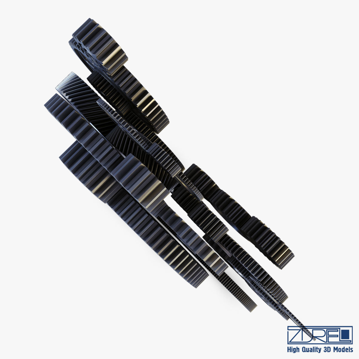 Gear mechanism v 2 3D model_11