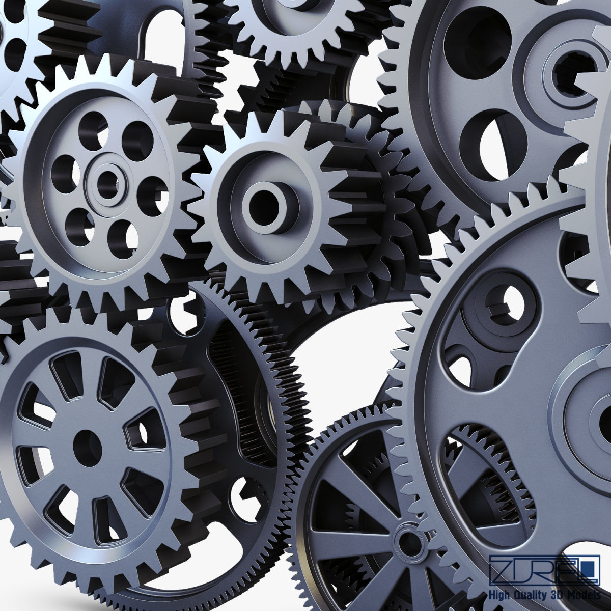 Gear mechanism v 2 3D model_25