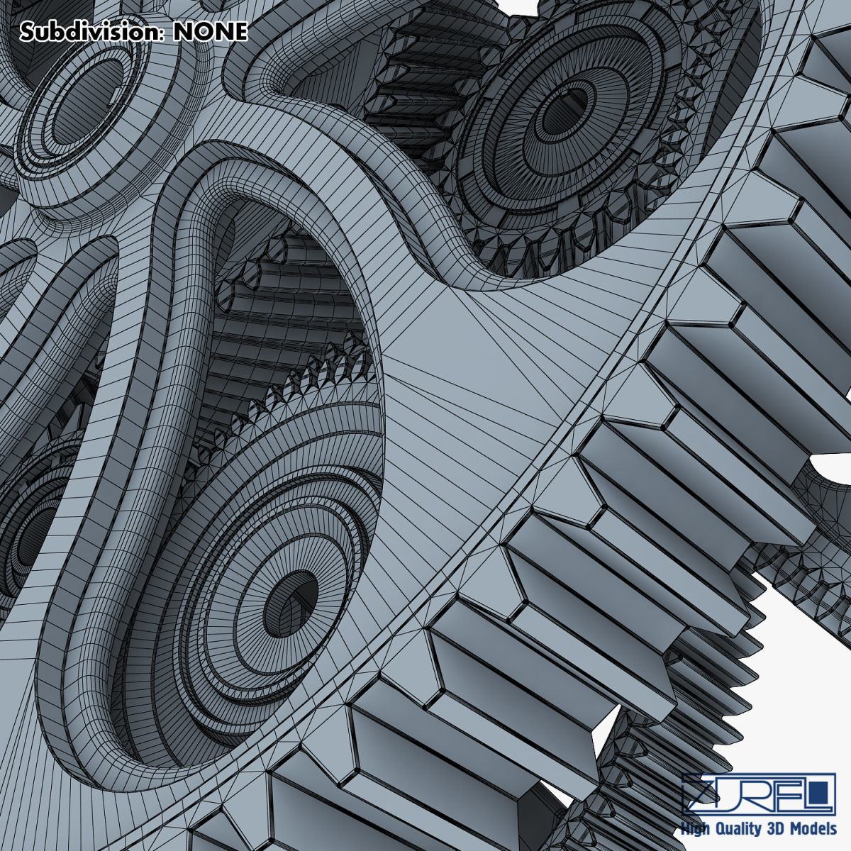 Gear mechanism v 2 3D model_42