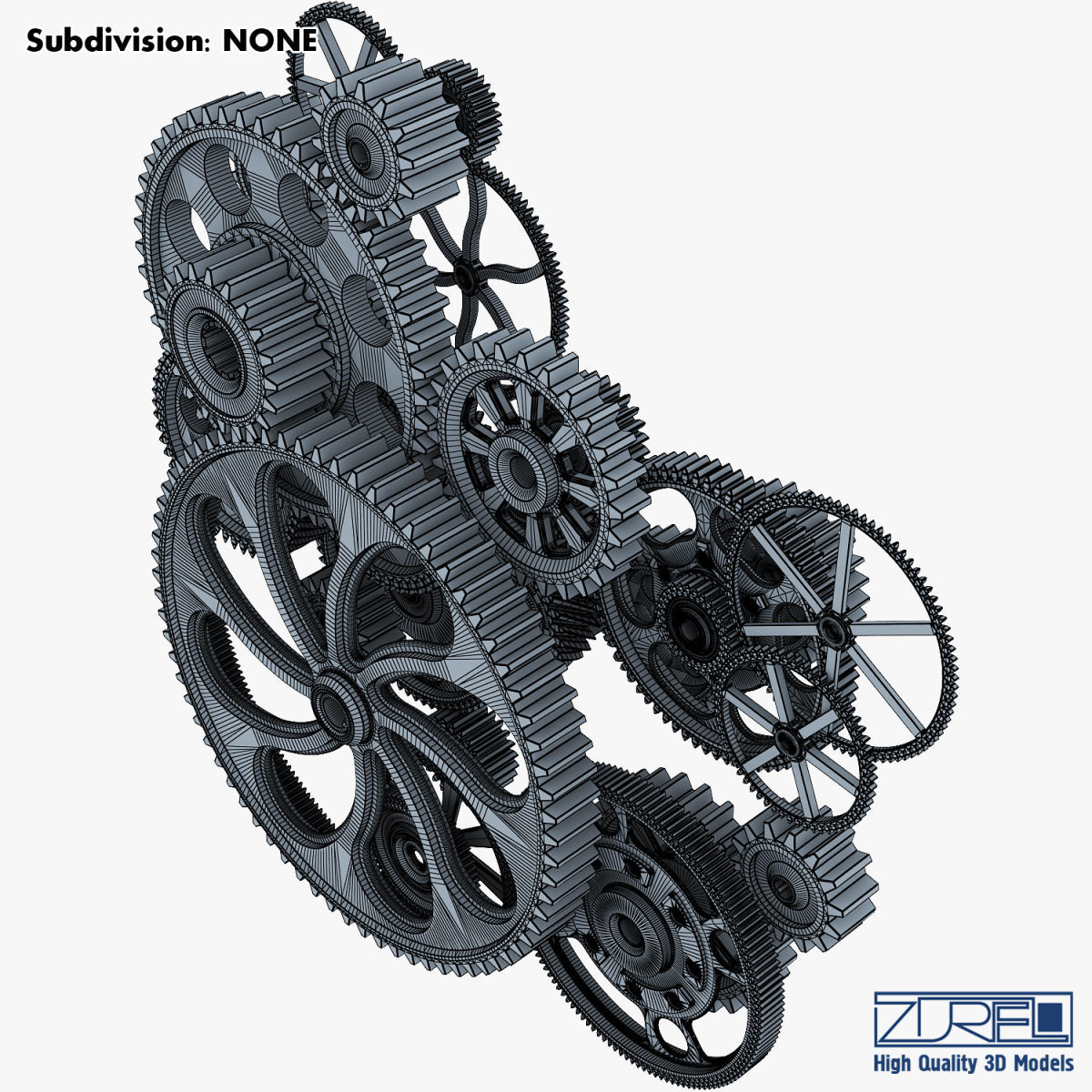 Gear mechanism v 2 3D model_29