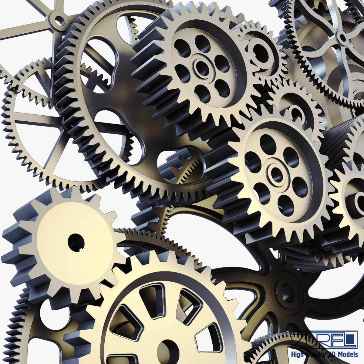 Gear mechanism v 2 3D model_24