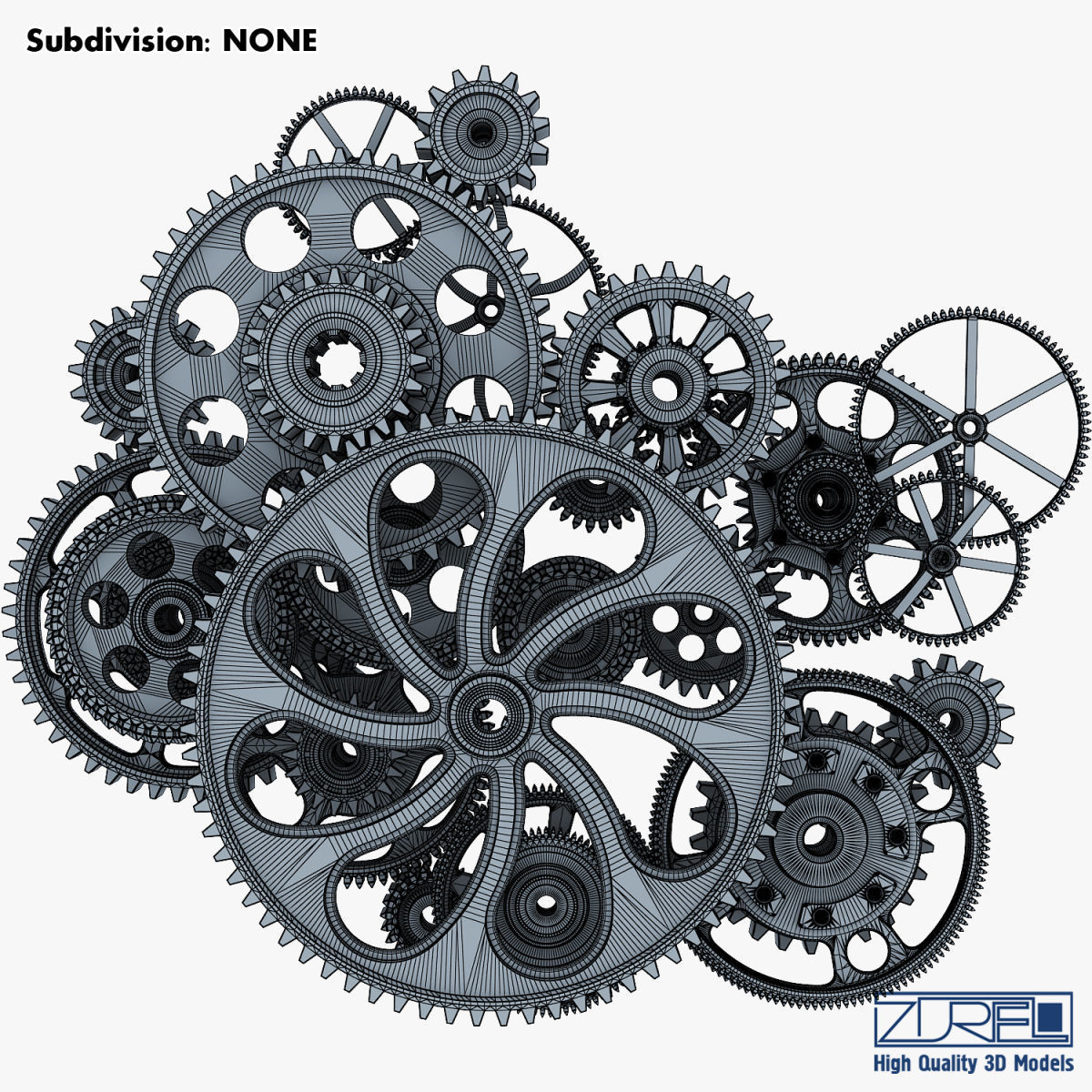 Gear mechanism v 2 3D model_35