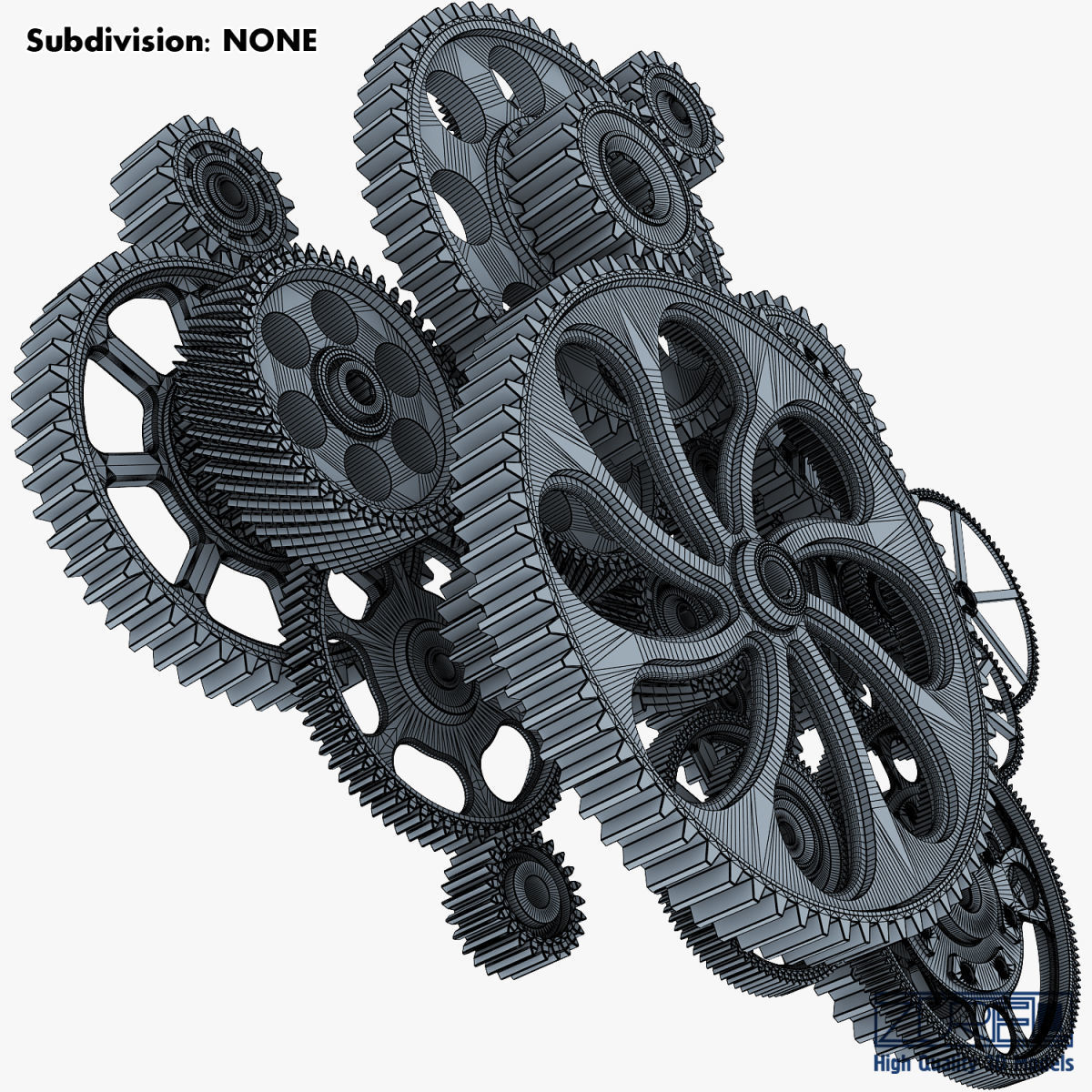 Gear mechanism v 2 3D model_31