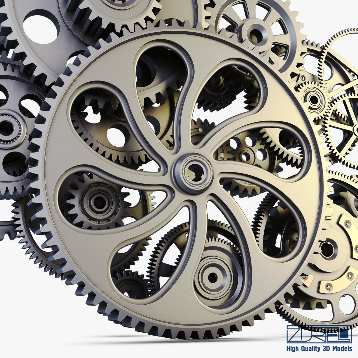 Gear mechanism v 2 3D model_18