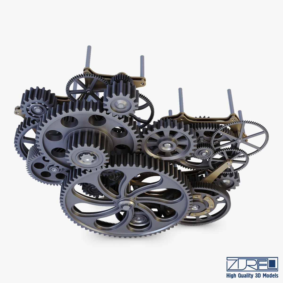 Gear mechanism v 1 3D model_8