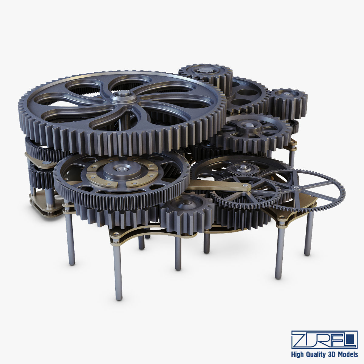 Gear mechanism v 1 3D model_13