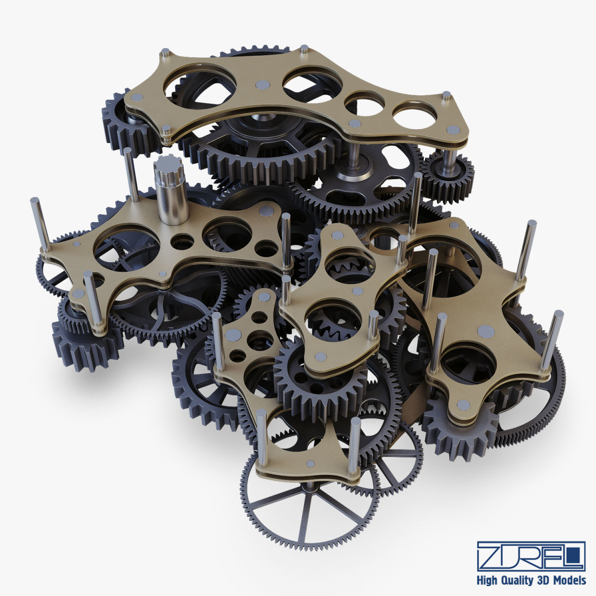 Gear mechanism v 1 3D model_14