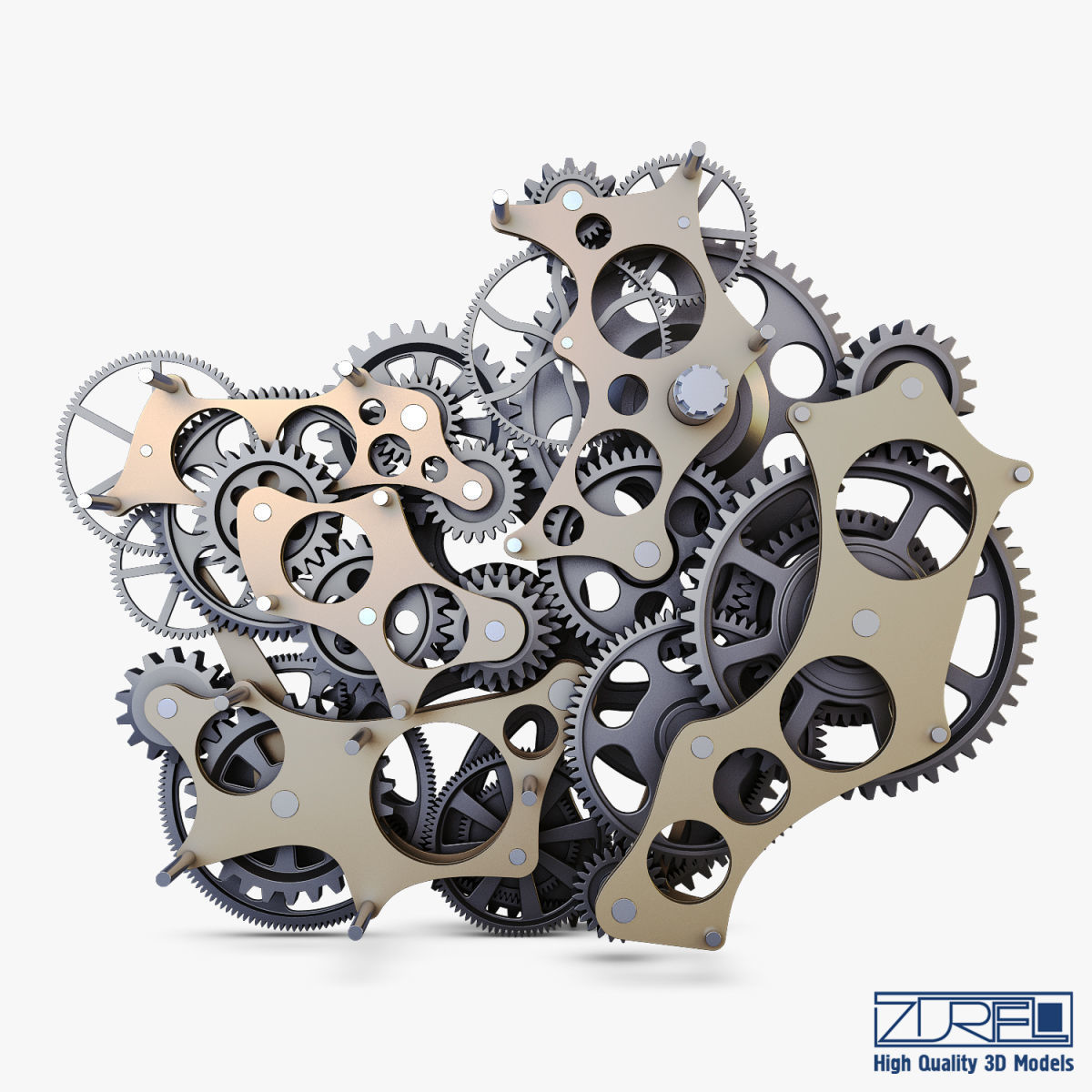 Gear mechanism v 1 3D model_5