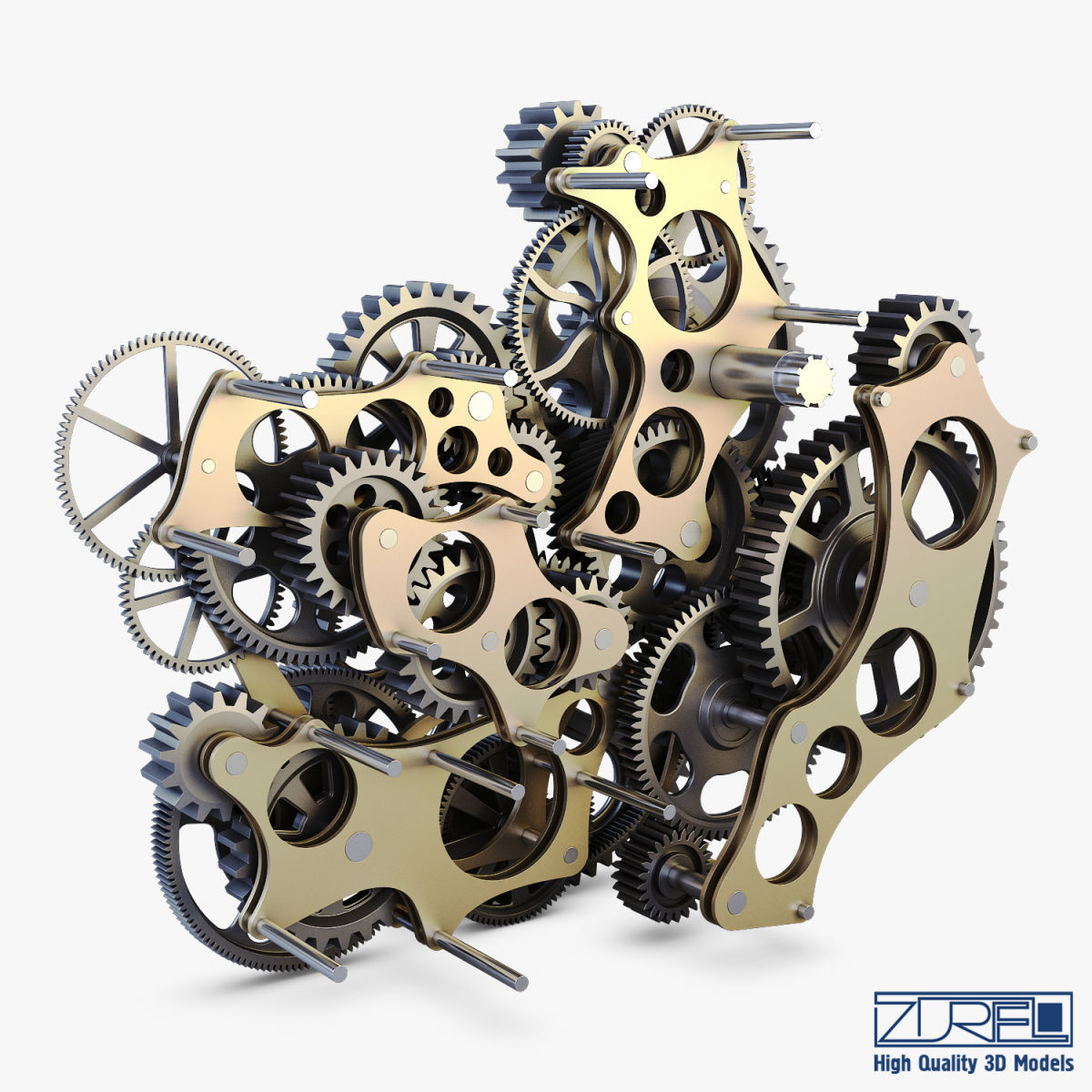 Gear mechanism v 1 3D model_1
