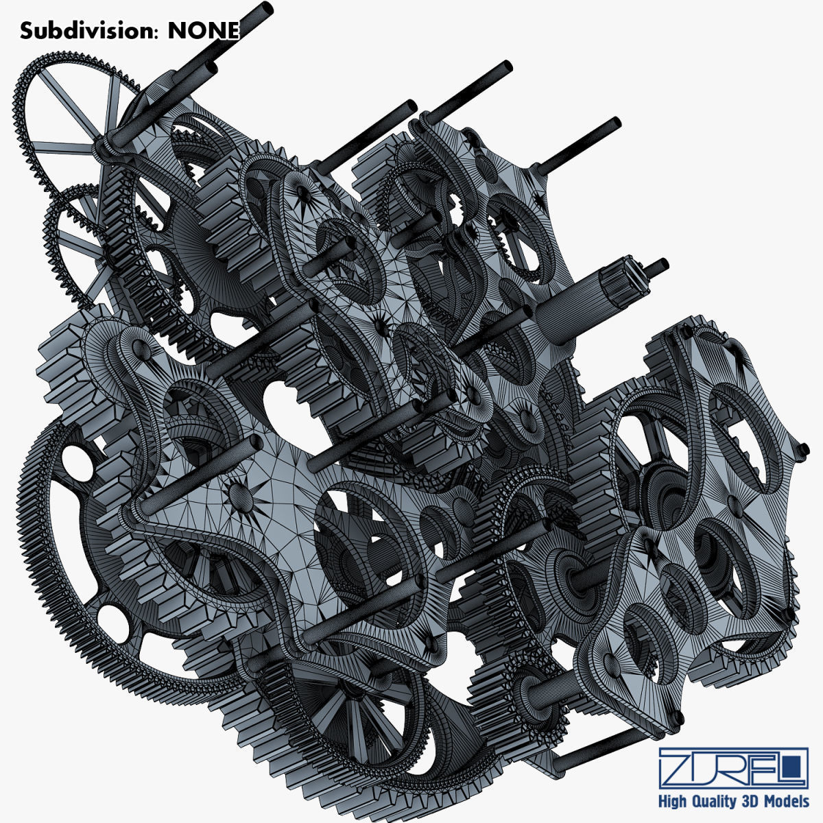 Gear mechanism v 1 3D model_32
