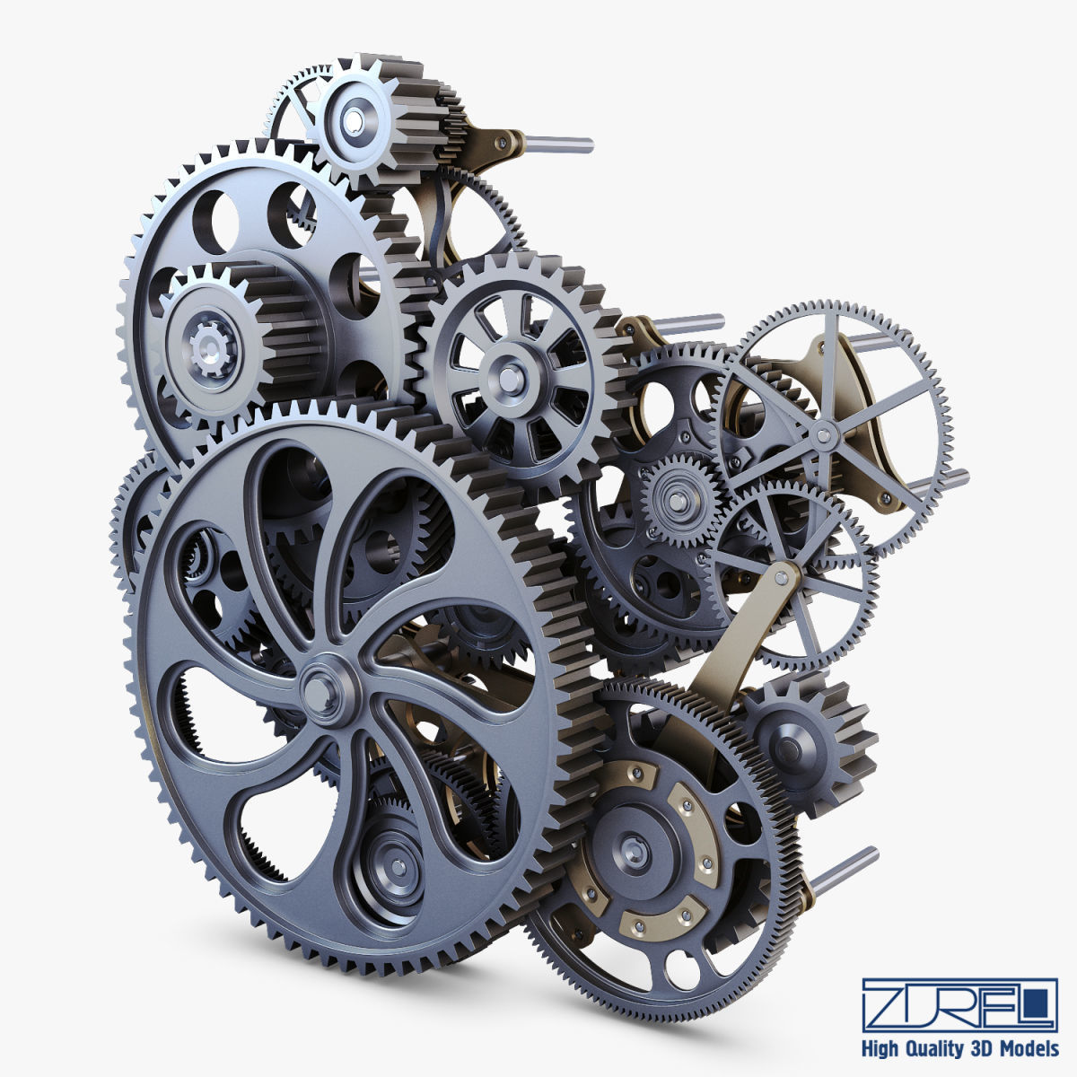 Gear mechanism v 1 3D model_2