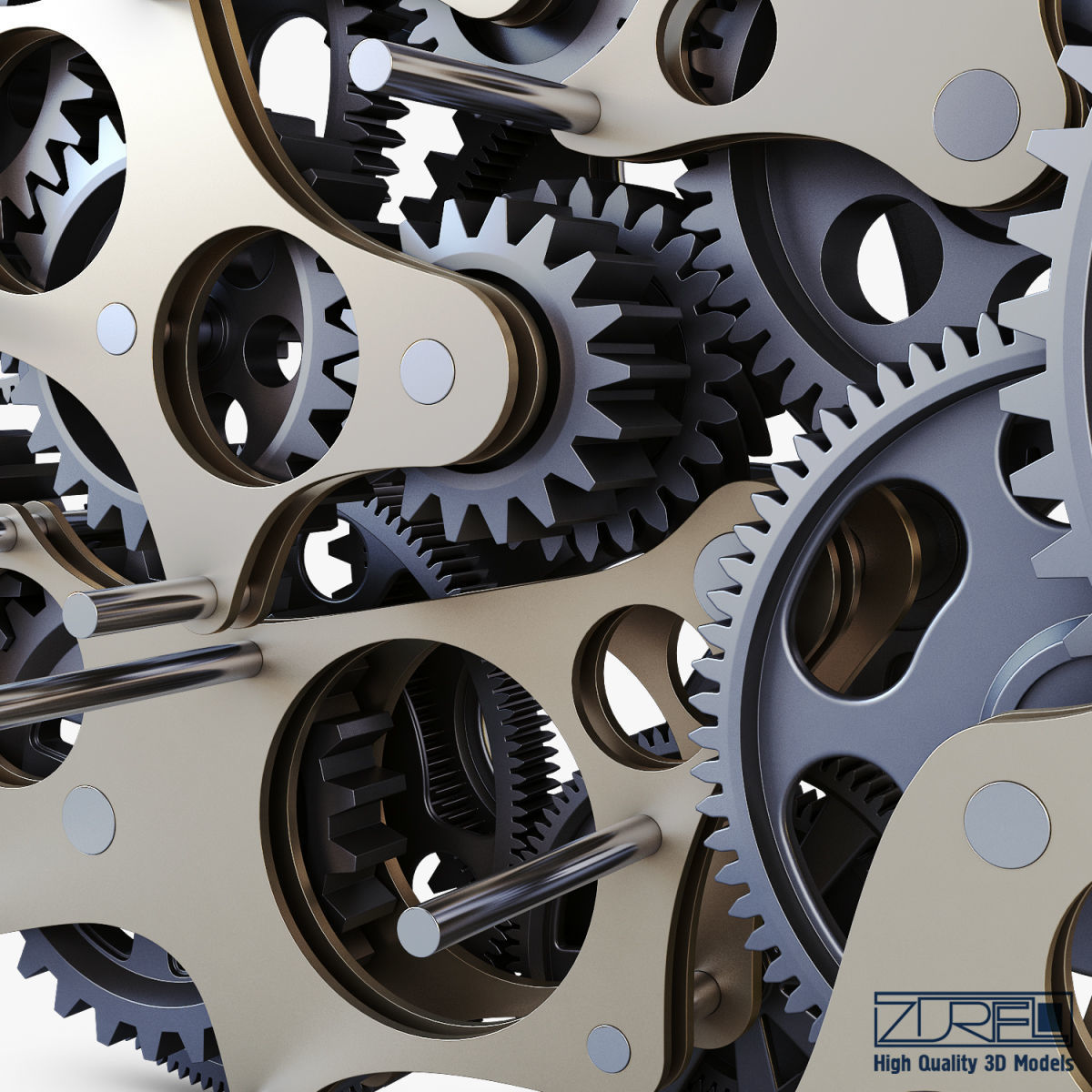 Gear mechanism v 1 3D model_25