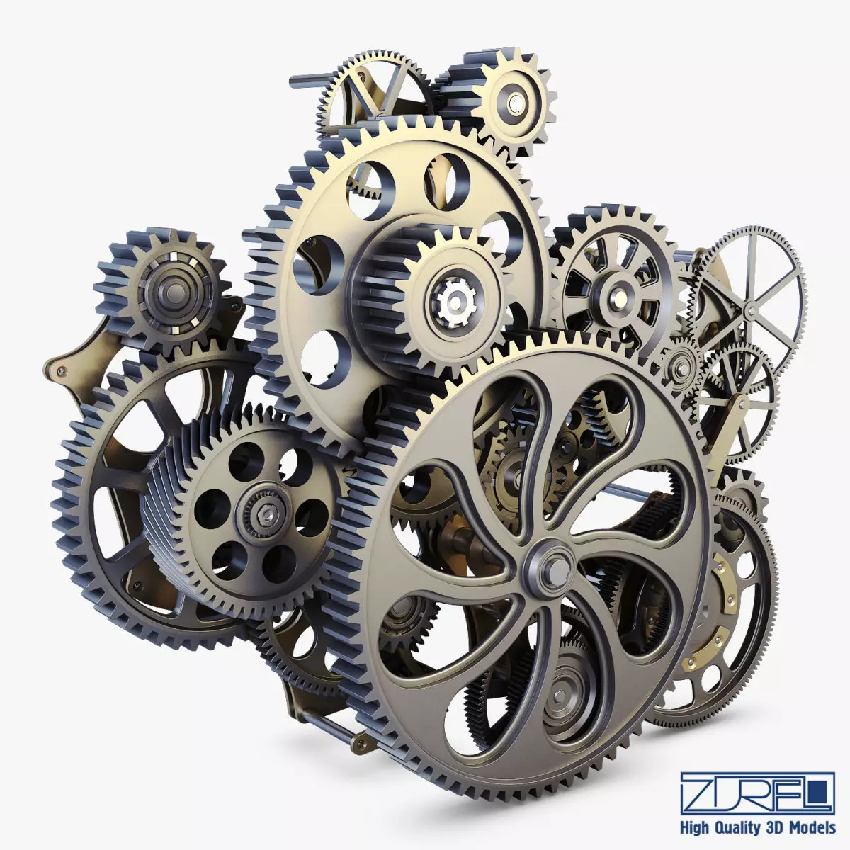 Gear mechanism v 1 3D model_0