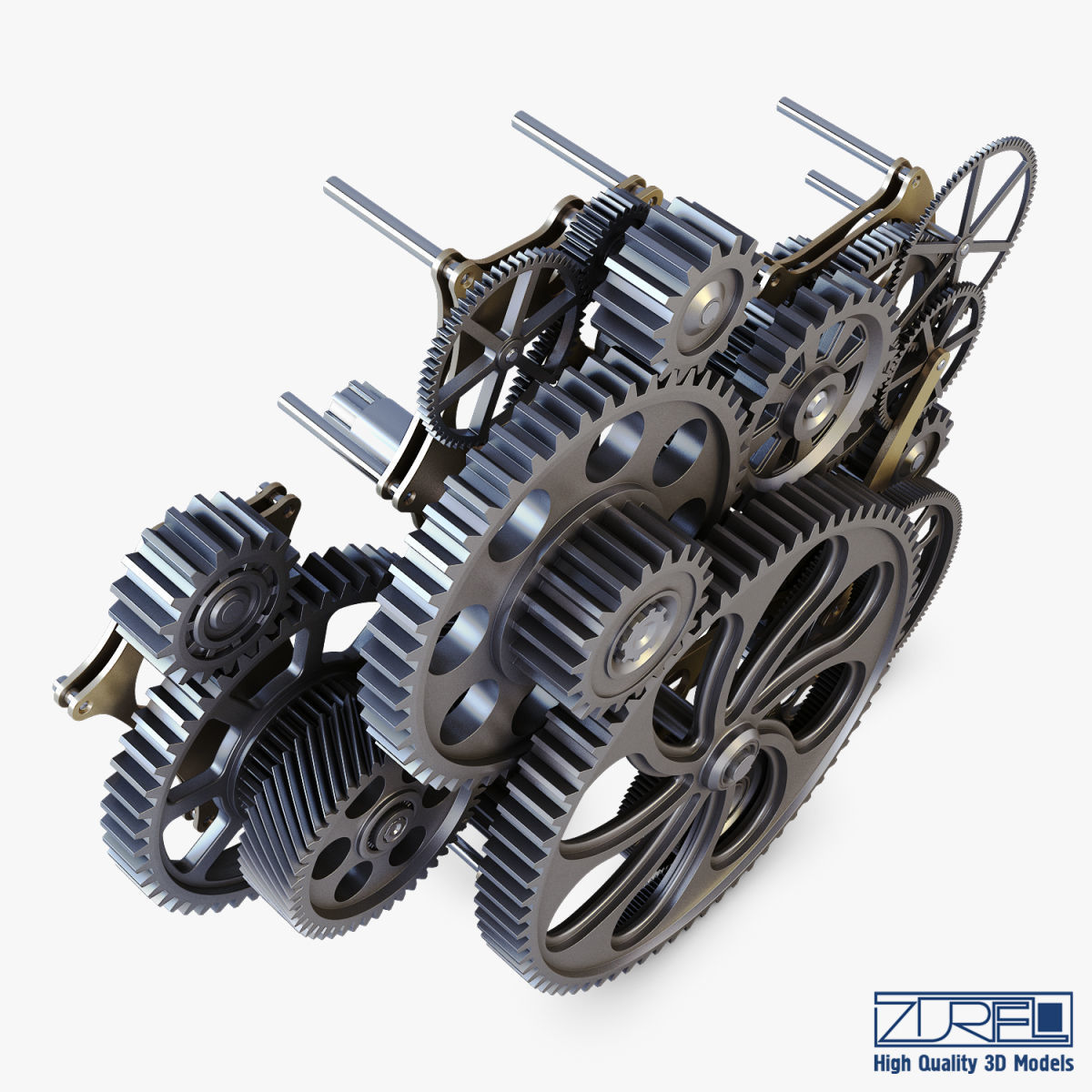 Gear mechanism v 1 3D model_6
