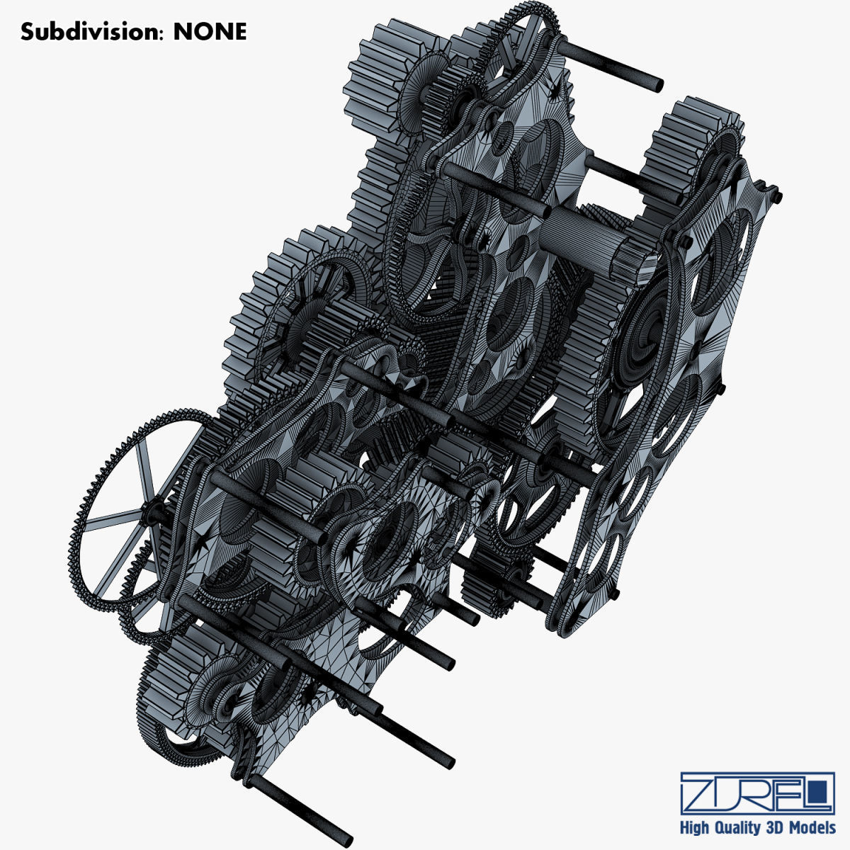 Gear mechanism v 1 3D model_38