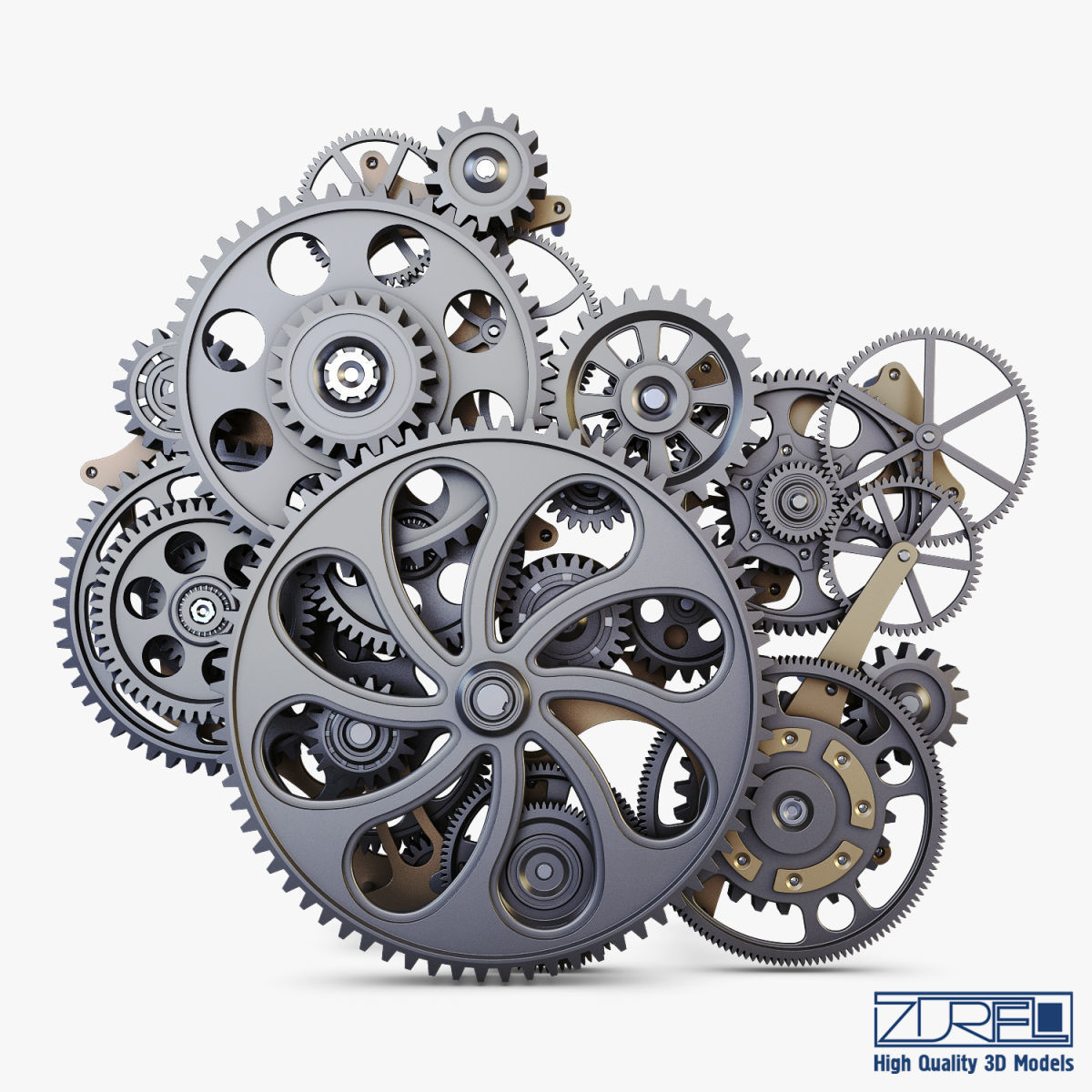 Gear mechanism v 1 3D model_4
