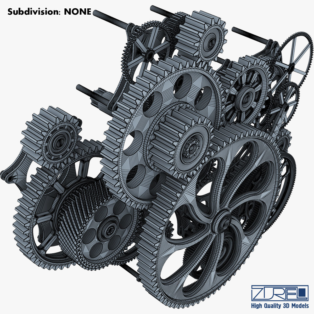 Gear mechanism v 1 3D model_27