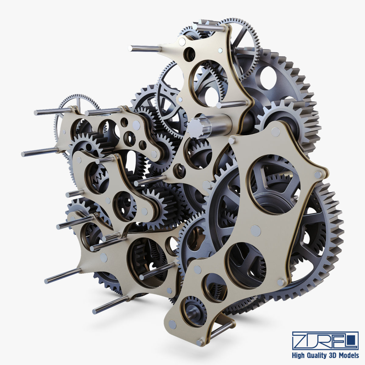 Gear mechanism v 1 3D model_3